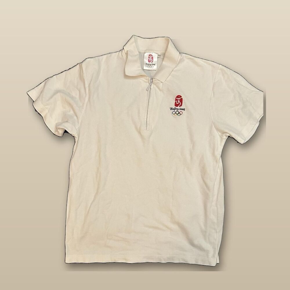 Beijing 2008 Olympics Quarter-Zip Polo — Vintage Collectible Polo